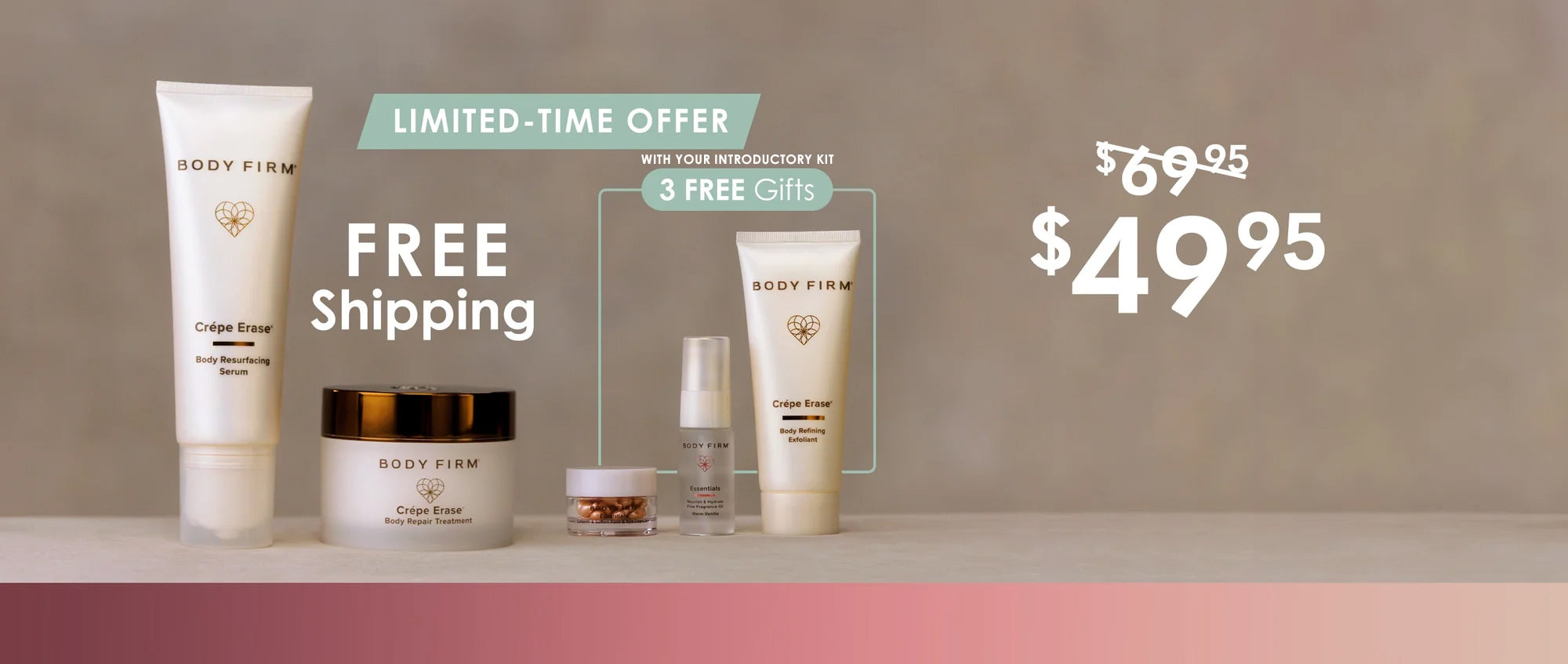 Limited-time Offer With 3 free Gifts Banner
